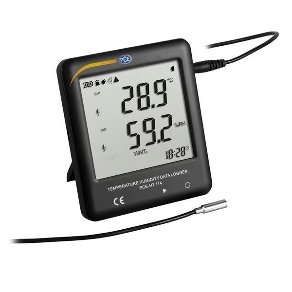 Thermo-Hygrometer, Memory for 25,920 readings, Pce Instruments, Mfr#: PCE-HT 114